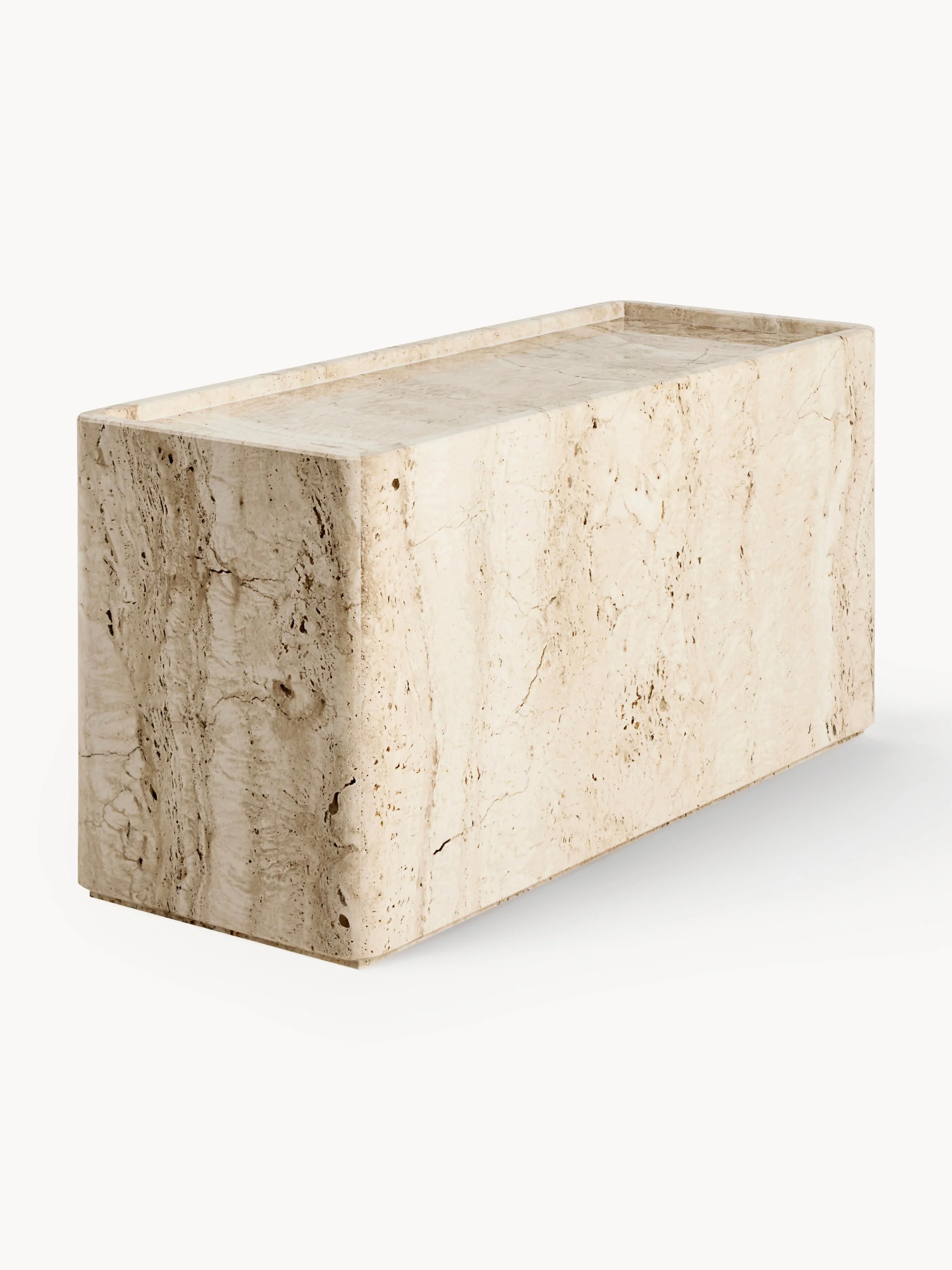 gubi Pietra travertine side table