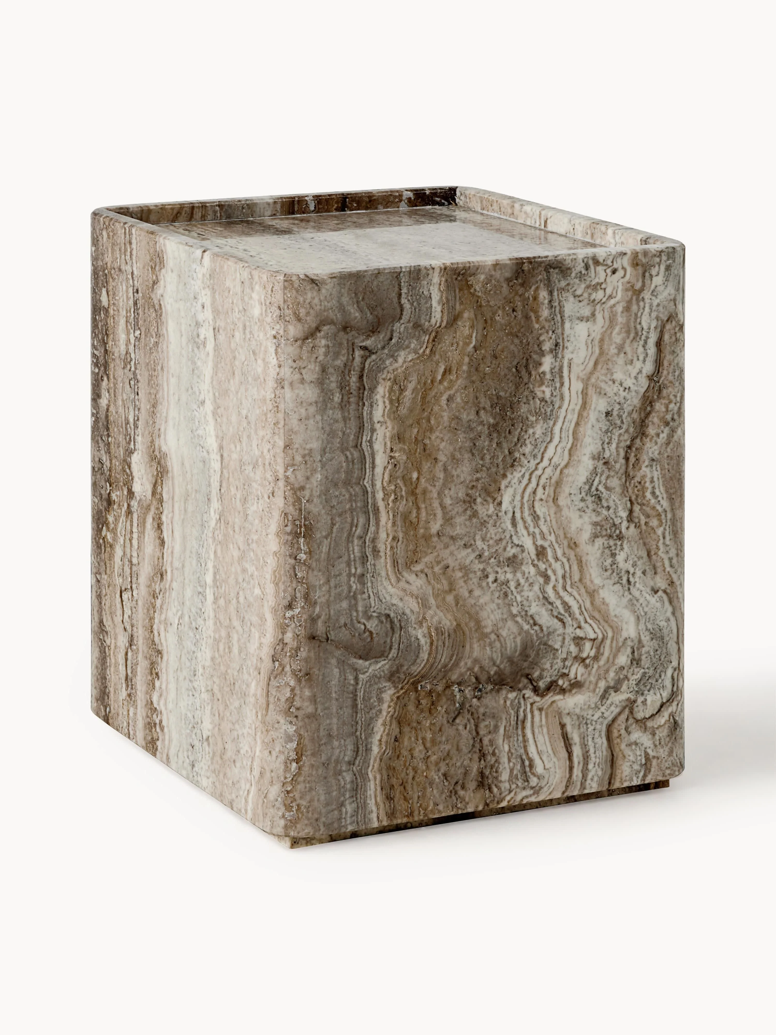 gubi Pietra travertine side table