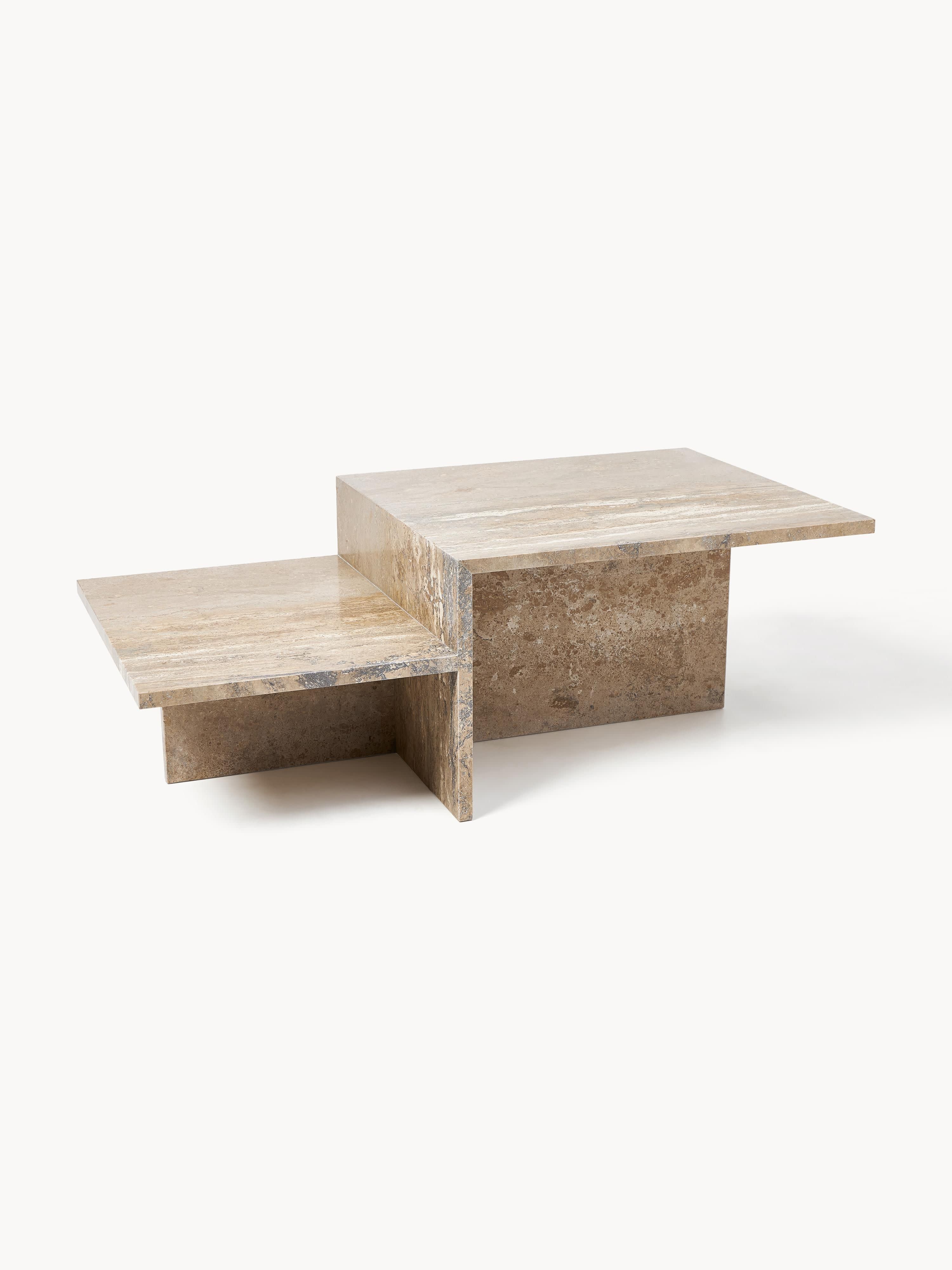 Ferm Living Travertine coffee table Distinct with two tabletops