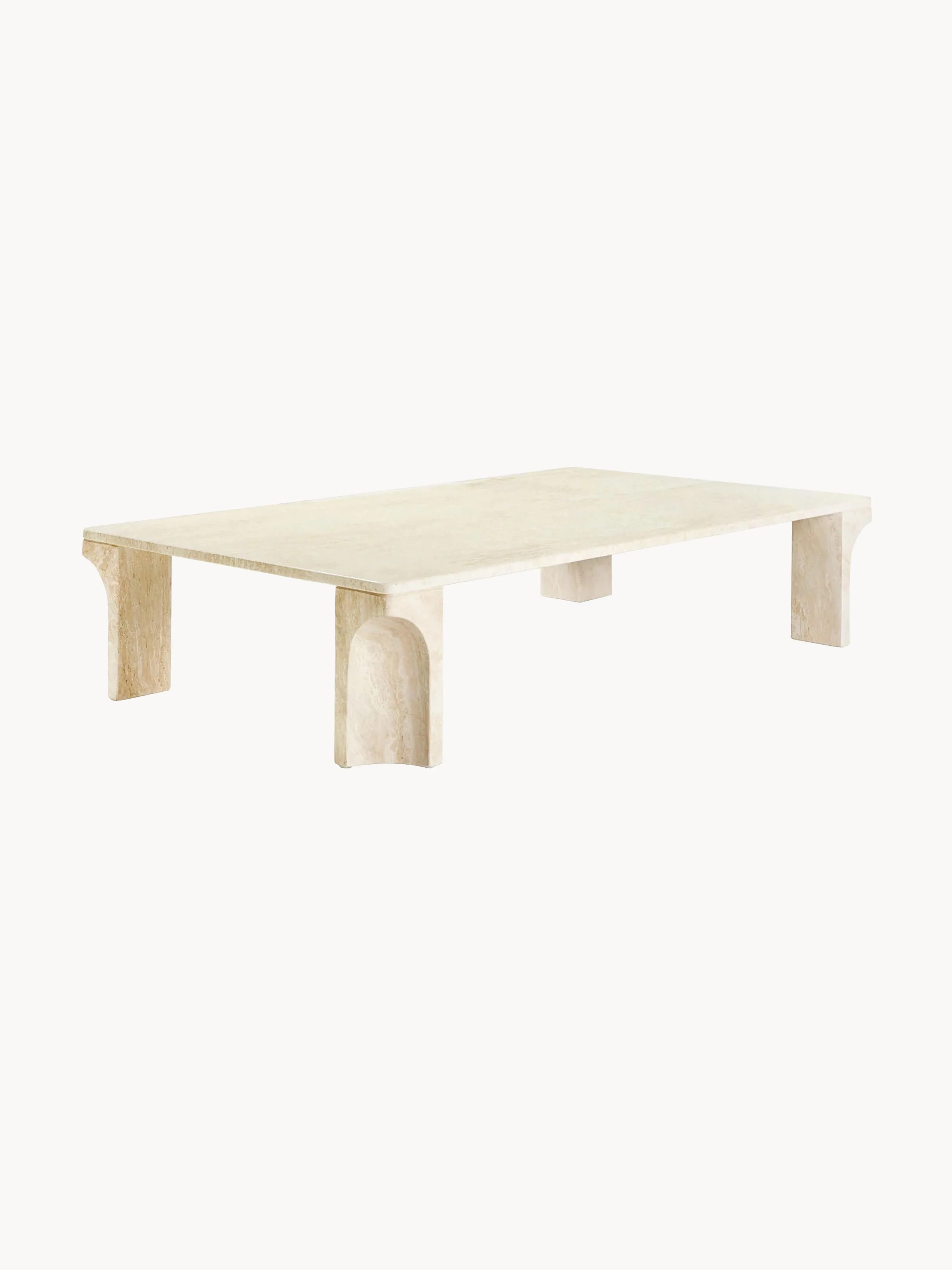 gubi Travertine coffee table Doric, W 140 cm