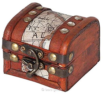 Treasure Box Leather Cats Gold 154