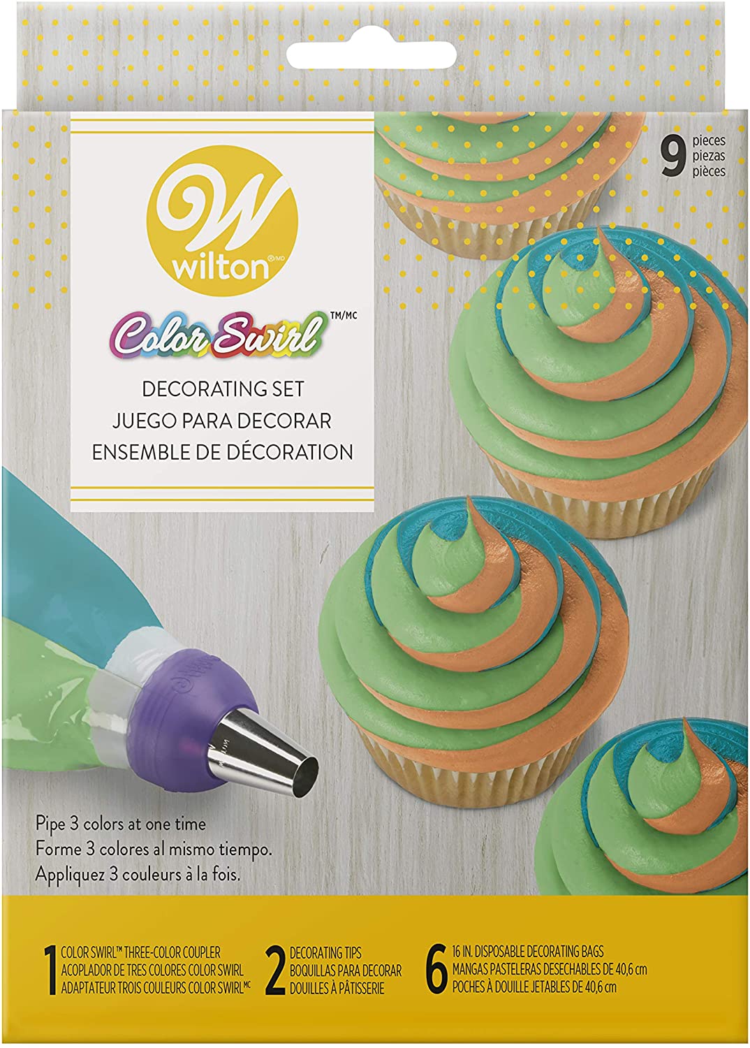 Wilton Tri-Color Coupler Decorating Set-