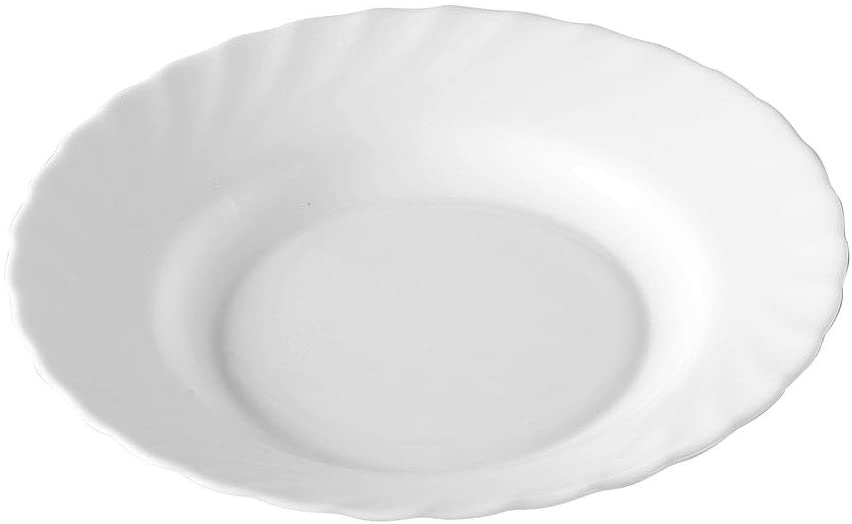Arcoroc Trianon Dinner Range Plates and Tray, 6 Teller tief 22,5cm