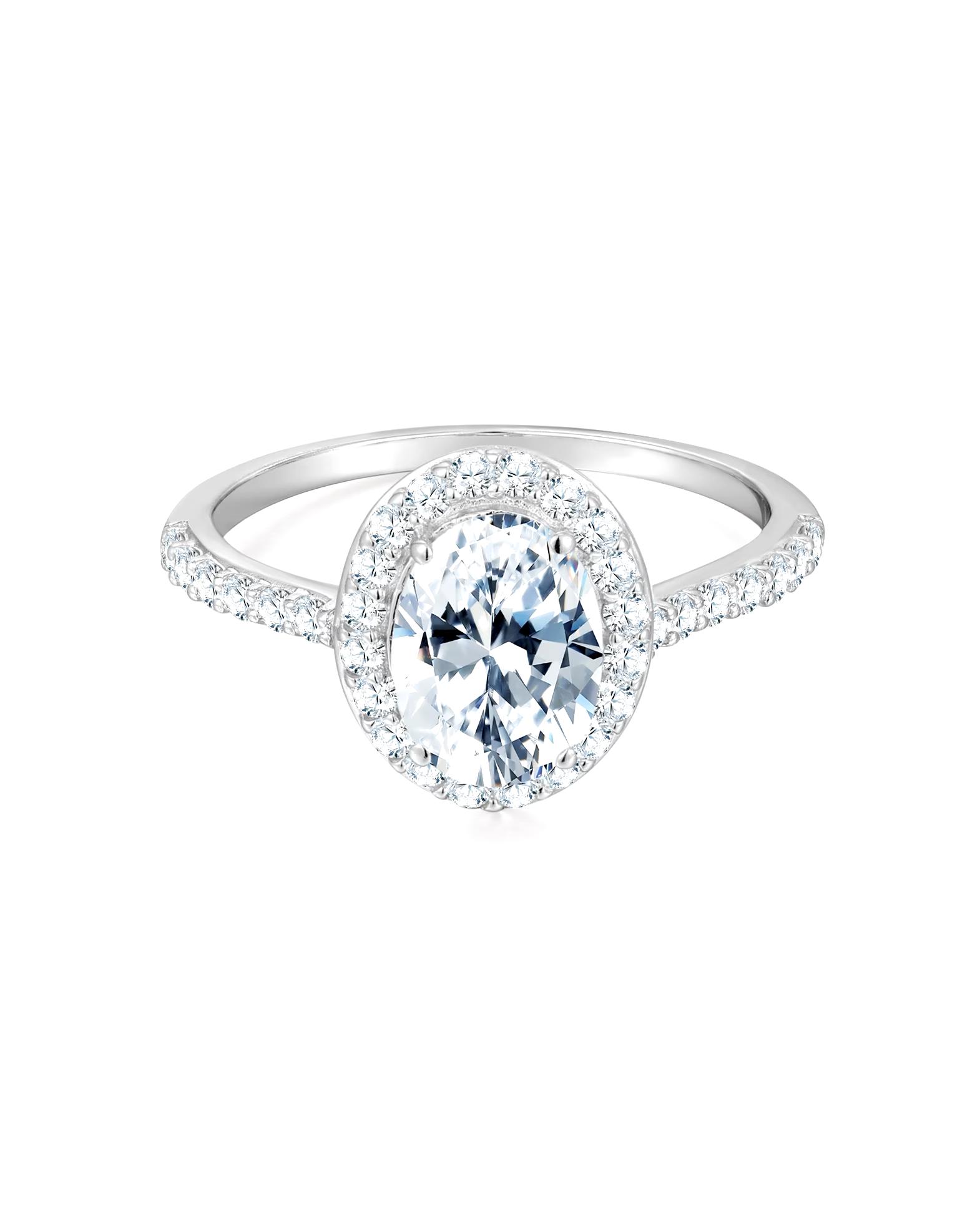 Trilani ring ring made of sterling silver in silver with zirconia