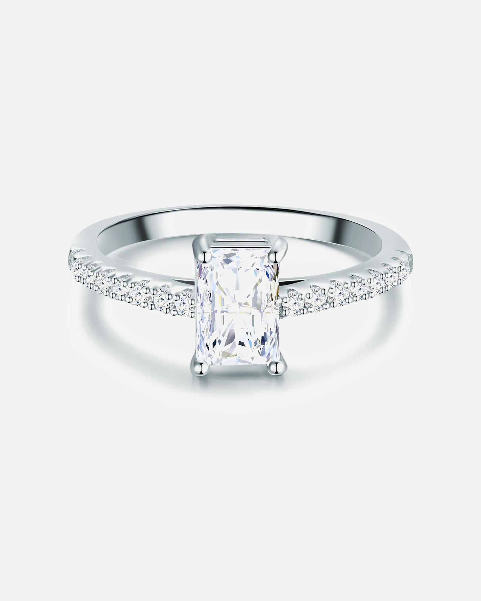 Trilani Ring Ring Sterling Silver Cubic Zirconia in Silver
