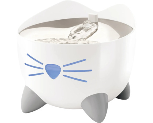 Drinking fountain catit Pixi Smart drinking fountain white & gray, 2 l, controllable and programmable via free app, with UVC sterilization removes up to 99% of bacteria and viruses, stainless steel insert, cat fountain