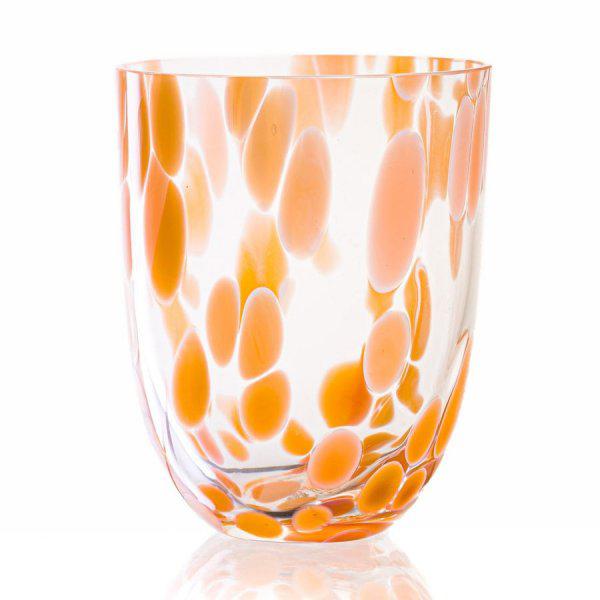 Drinking glass Big Confetti Tumbler Peach by Anna von Lipa