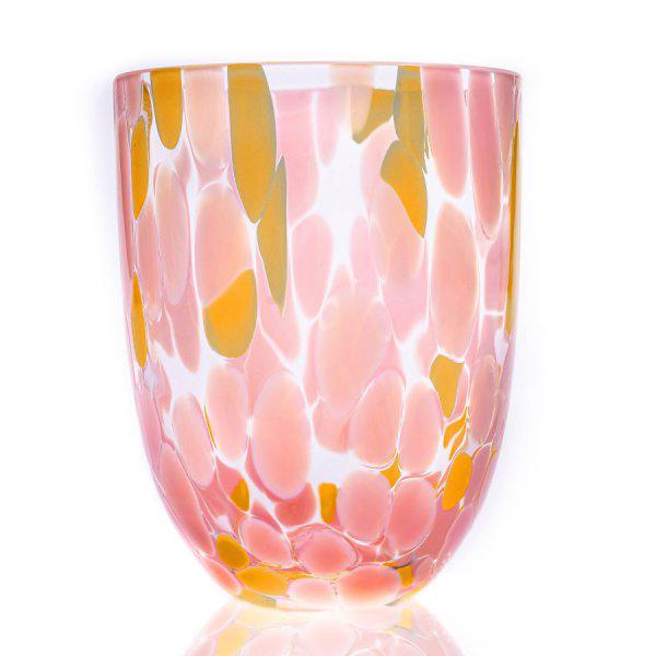 Drinking glass Big Confetti Tumbler Pink Yellow by Anna von Lipa