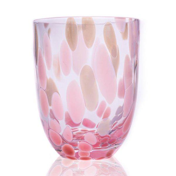 Drinking glass Big Confetti Tumbler Pink Light Blue by Anna von Lipa