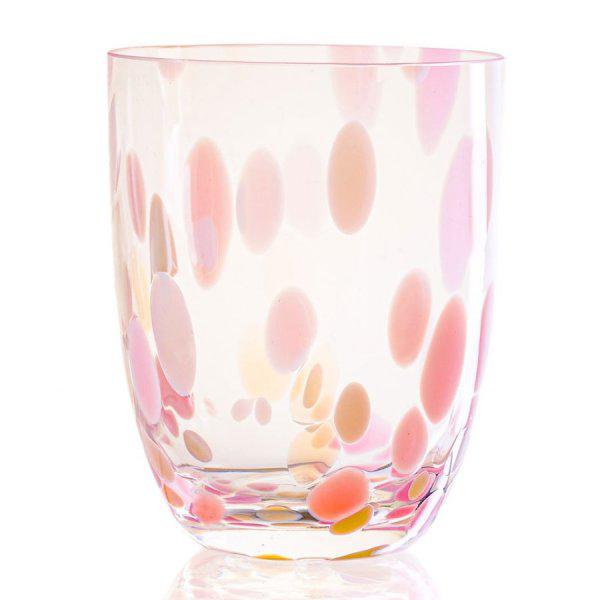 Drinking glass Big Confetti Tumbler Pink Vanilla by Anna von Lipa
