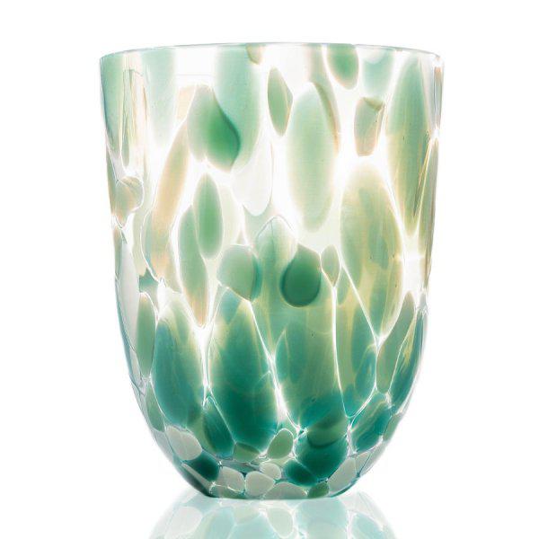 Drinking glass Big Confetti Tumbler Emerald by Anna von Lipa