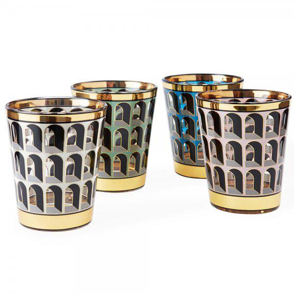 Boxed Arcade drinking glasses (4 pieces) by Jonathan Adler