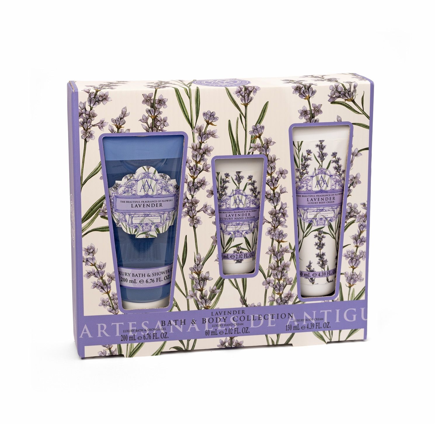GESCHENKSET Triple AAA Bath &amp; Body Collection Gift Set Lavender, 390 ml
