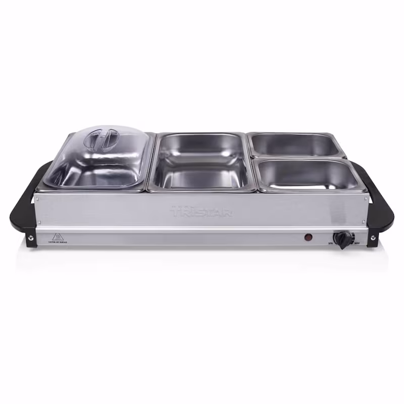 Tristar Buffet Food Warmer 300 W 6.8 L Stainless Steel Silver