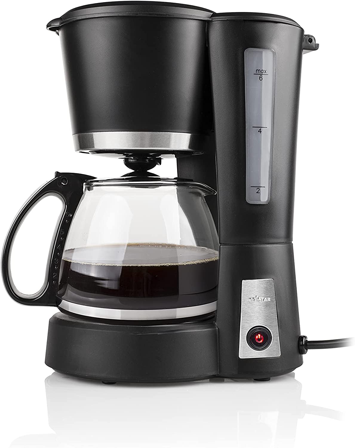 Tristar CM-1233 Coffee Machine with 0.6 L Glass Jug - 6 Cups - Also Suitable for Camping Use