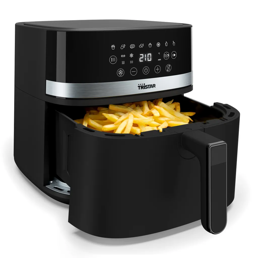 Tristar Haushaltsgeräte Tristar Digital Air Fryer, 8L, 2000W, 7 Programs, Keep Warm Function, Shake Reminder, PFAS-Free