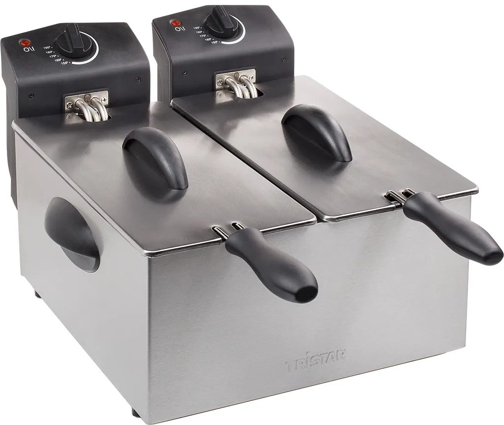 Tristar Haushaltsgeräte Tristar Double Basket Fryer FR-6937 - 2 x 3 ltr Stainless Steel