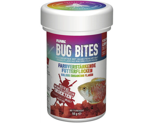 Fluval Bug Bites Colour Enhancing Flakes 100 ml dry aquarium food - color-enhancing food flakes with a high insect content