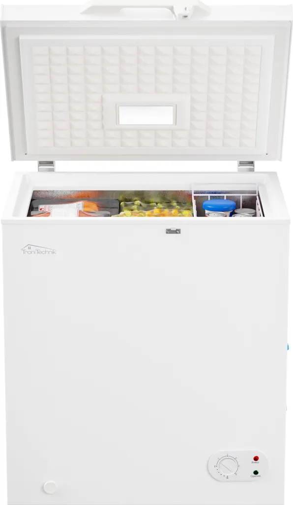 TroniTechnik® BORGAR PRO Chest Freezer with 2-in-1 Freezing and Cooling Function | 160 Liters, 184 kWh/Year, LED, Handle