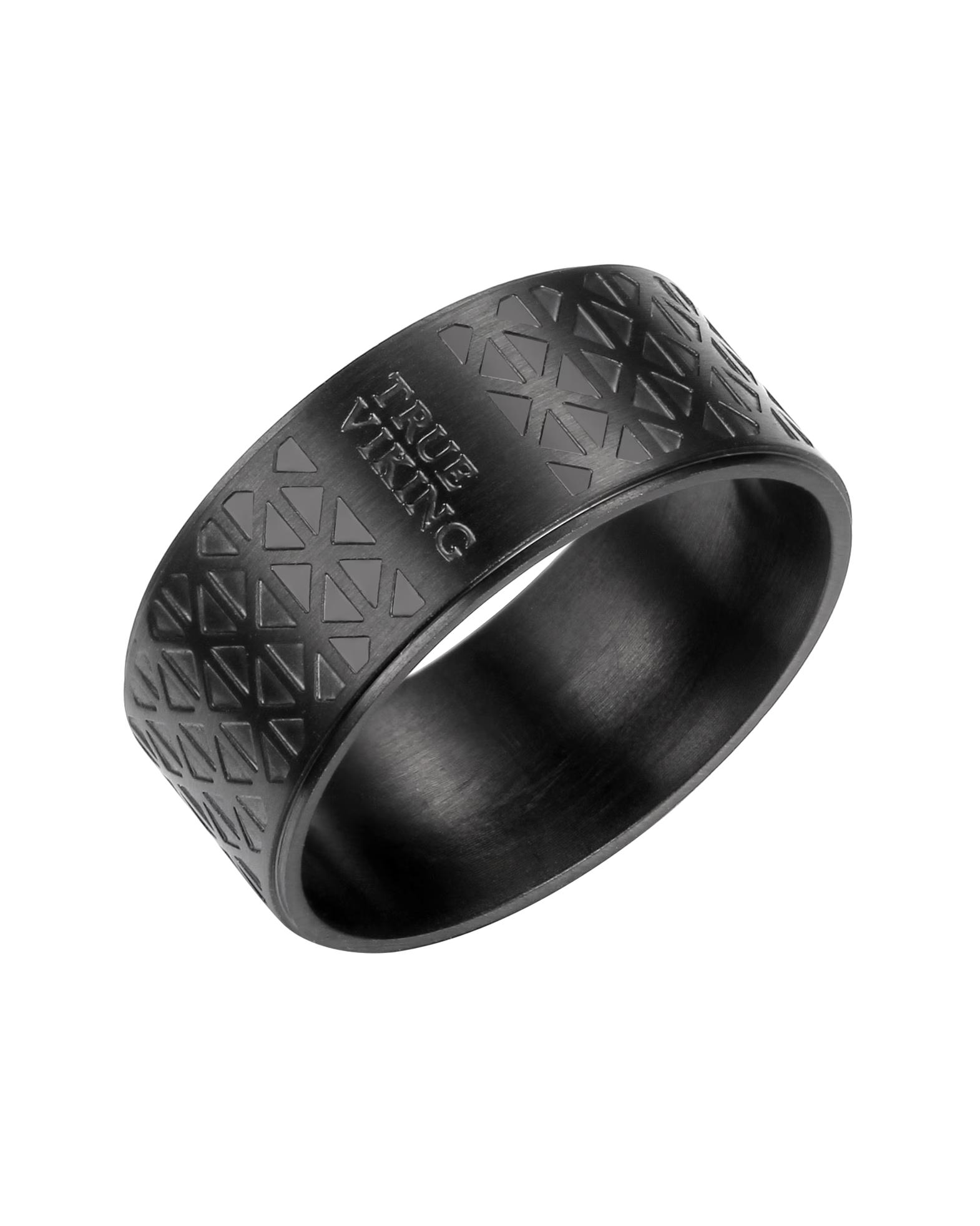 True Rebels Ring Ring Stainless Steel in Black