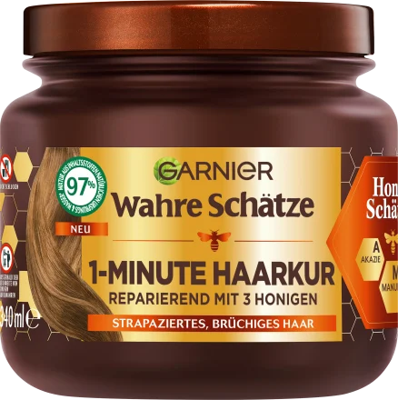 Garnier True treasures Hair Treatment 1-Minute Honey Treasures, 340 ml