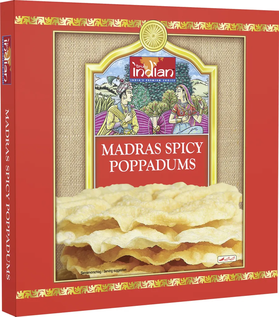 Truly Indian Madras Spicy Poppadums 112g