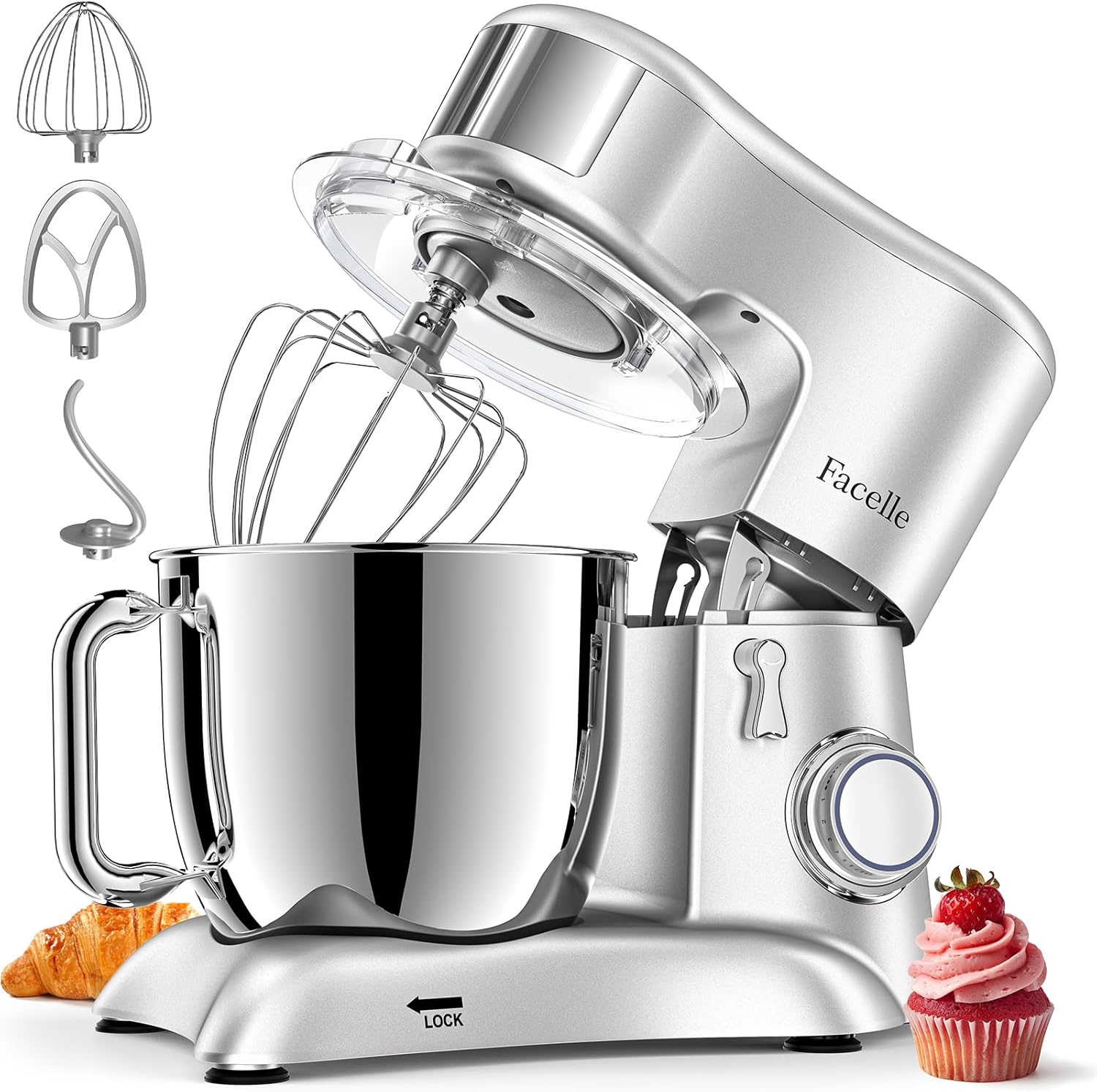 Facelle Food Processor SM-1536 (Silver)