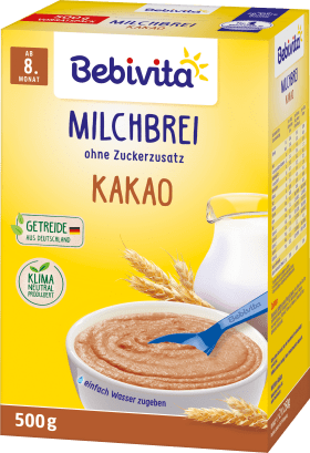 Bebivita Milk porridge cocoa from the 8th month, 500 g