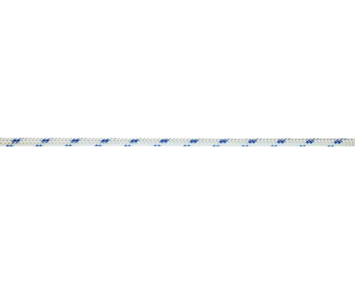 Mamutec Turbo linen polyester Ø 12 mm white-blue sold by the meter
