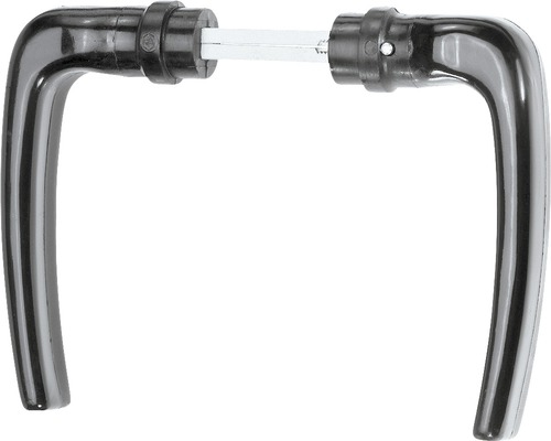 Alberts Door handle set for wave grille gate aluminum black 50x115 mm