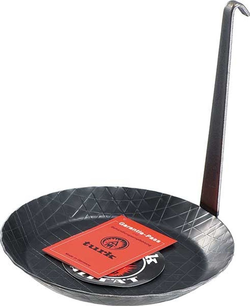 APS Turk iron serving pan with vertical handle, serving pan Ø 20, wrought iron