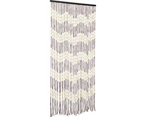 Conacord Door curtain wooden beads Mekong brown beige 90x200 cm