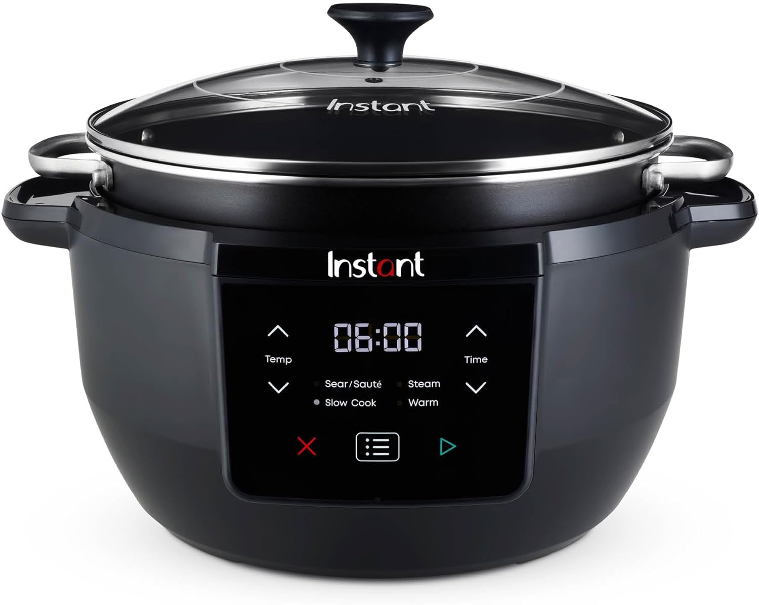 Instant Pot Superior Slow Cooker/Slow Cooker, 7.1 L Multi Cooker / 4 Cooking Functions (Slow Cooking, Roasting, Steam Cooking & Keeping Warm) Dishwasher Safe - 800 W, Black