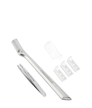 Tweezerman Retail Collection Mini Slant Tweezer & Brow Razor Set, silver