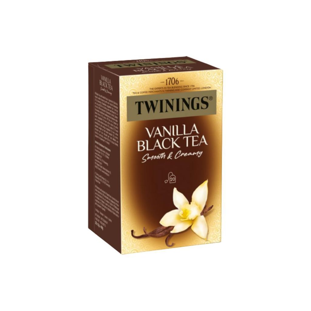 Twinings Vanilla, Black Tea, 20 tea bags in an envelope, 40g