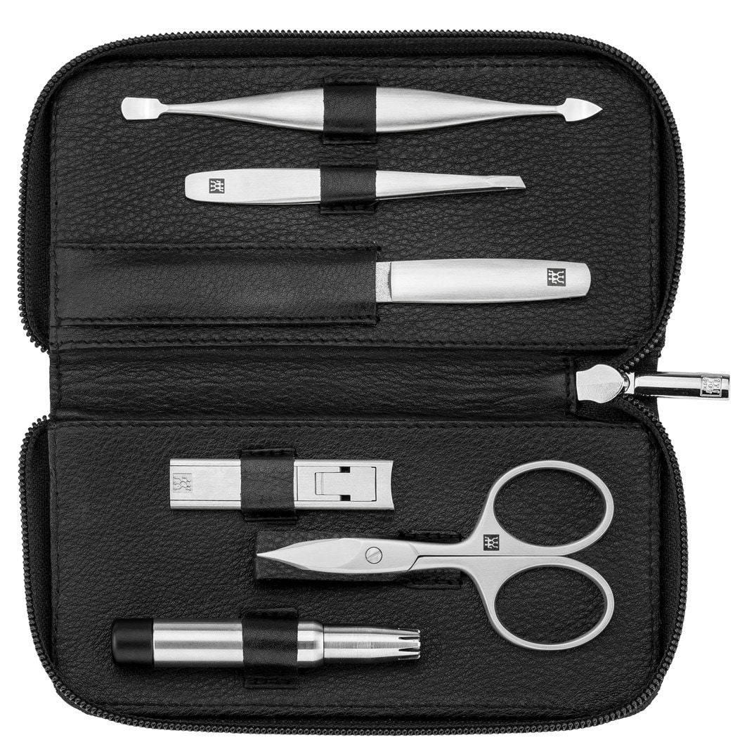 ZWILLING ® Twinox zipper case, cowhide, black, 6 pc.