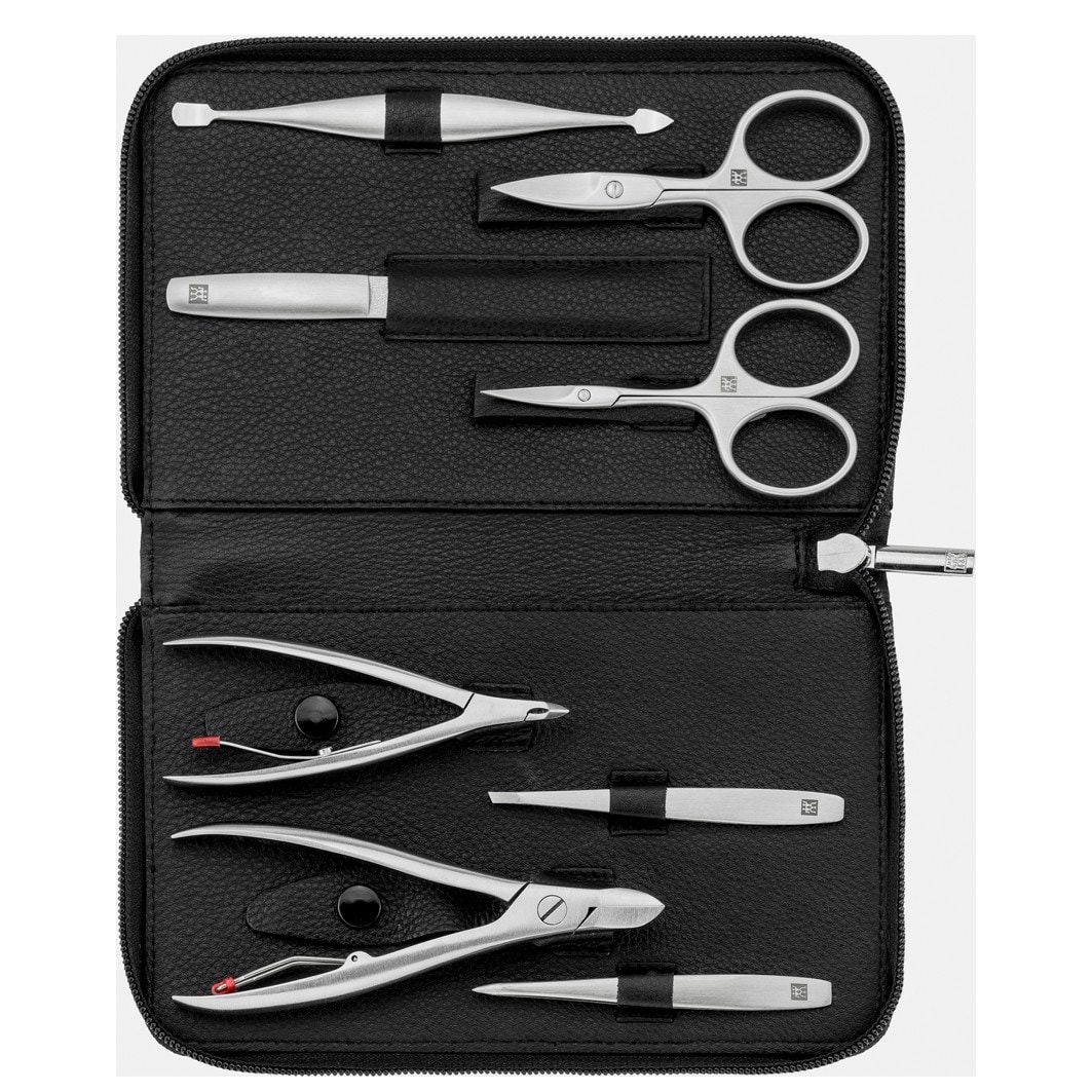 ZWILLING ® Twinox zipper case, cowhide, black, 8-pc.