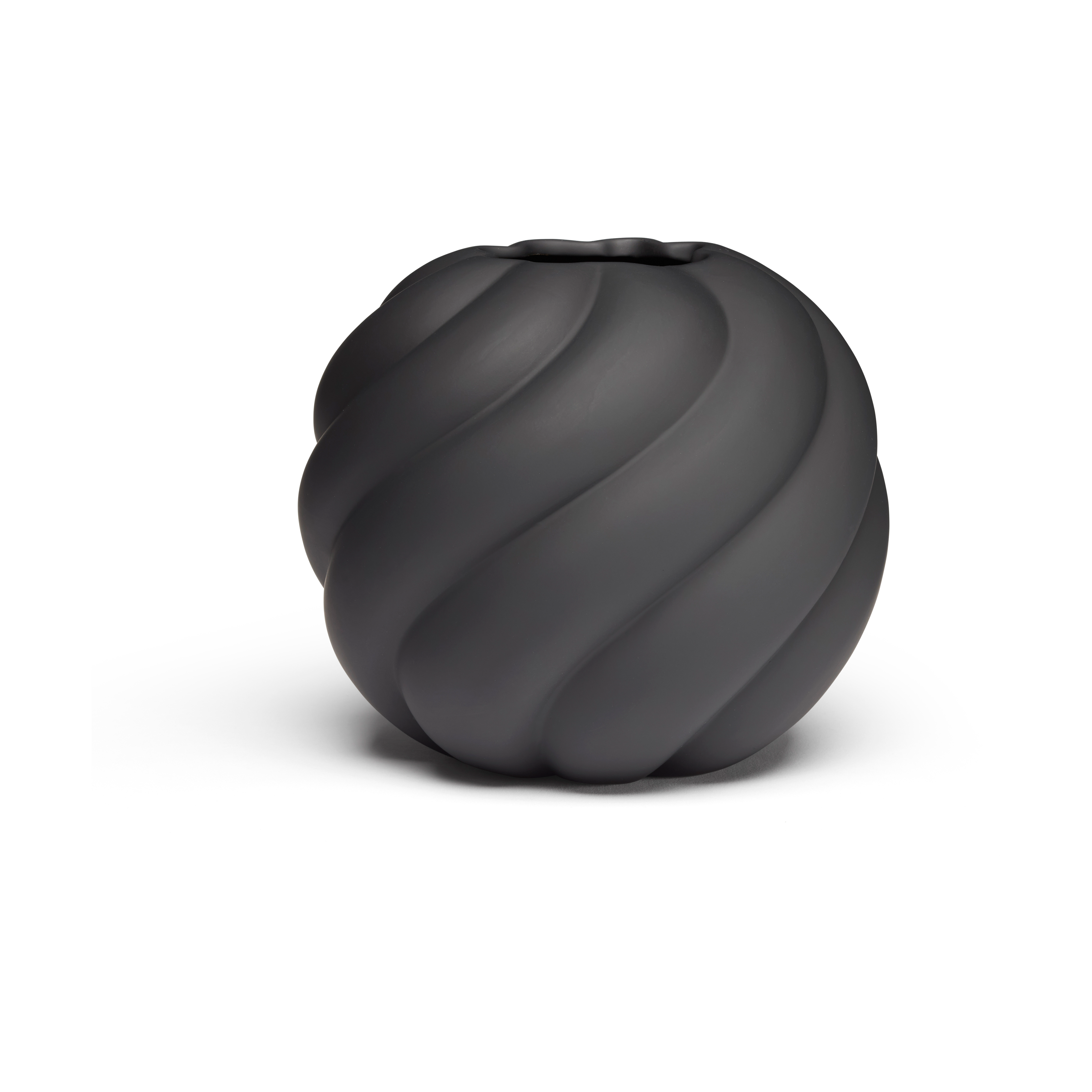 Cooee Design Twist Ball Vase 12 cm, Black