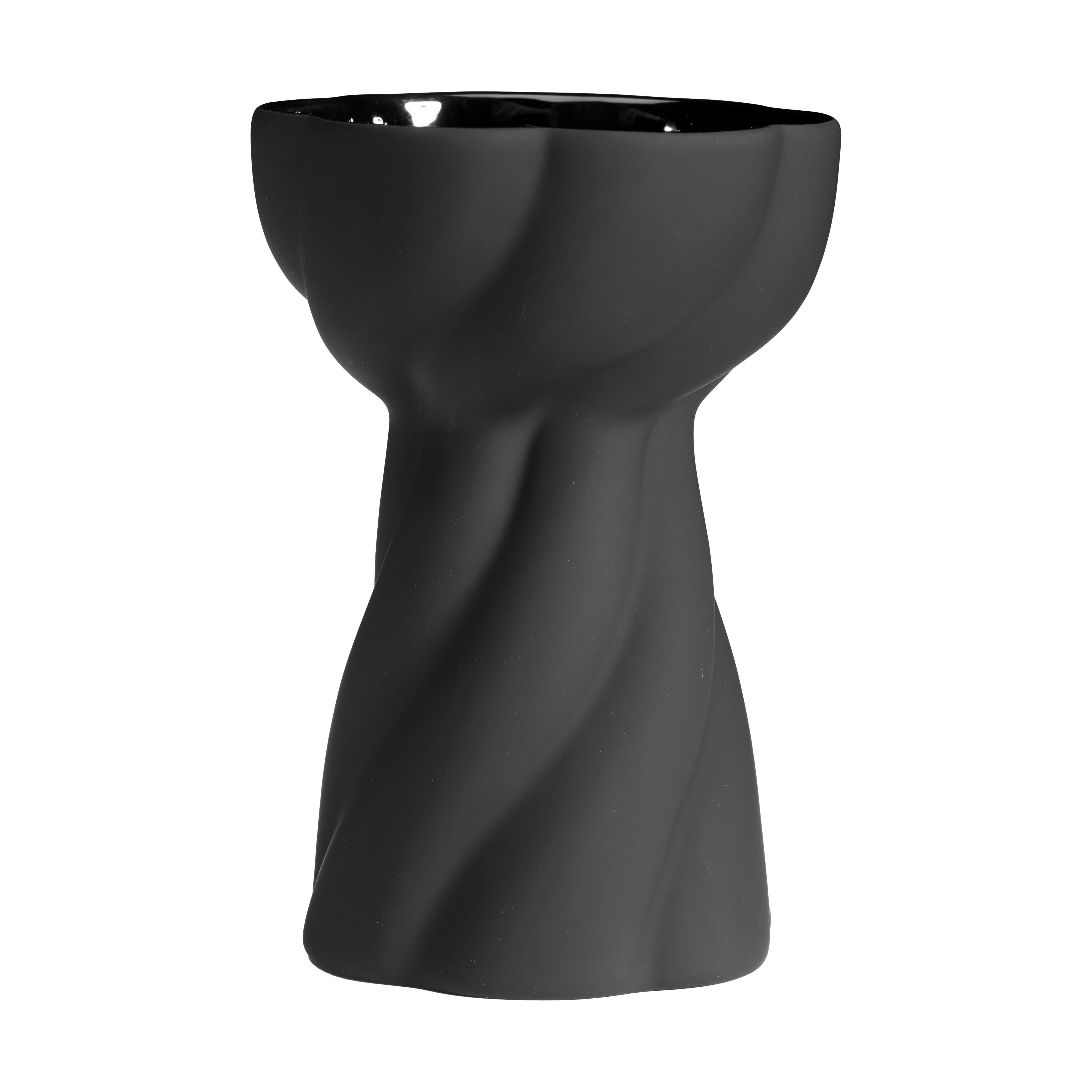 Cooee Design Twist Bulb Vase 12.8 cm, Black