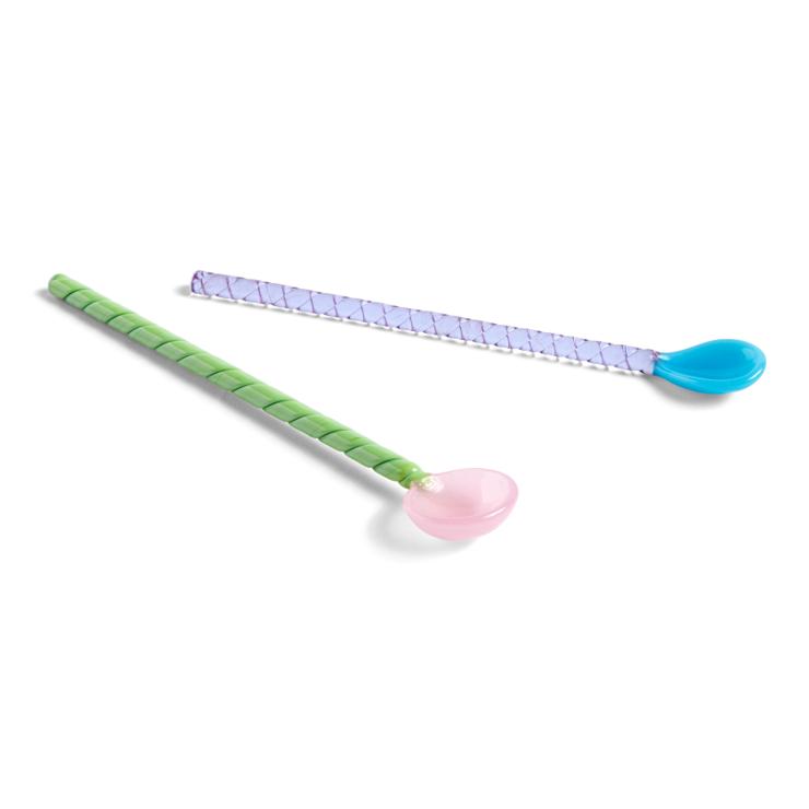 HAY Twist Glass Spoon 2 Pack