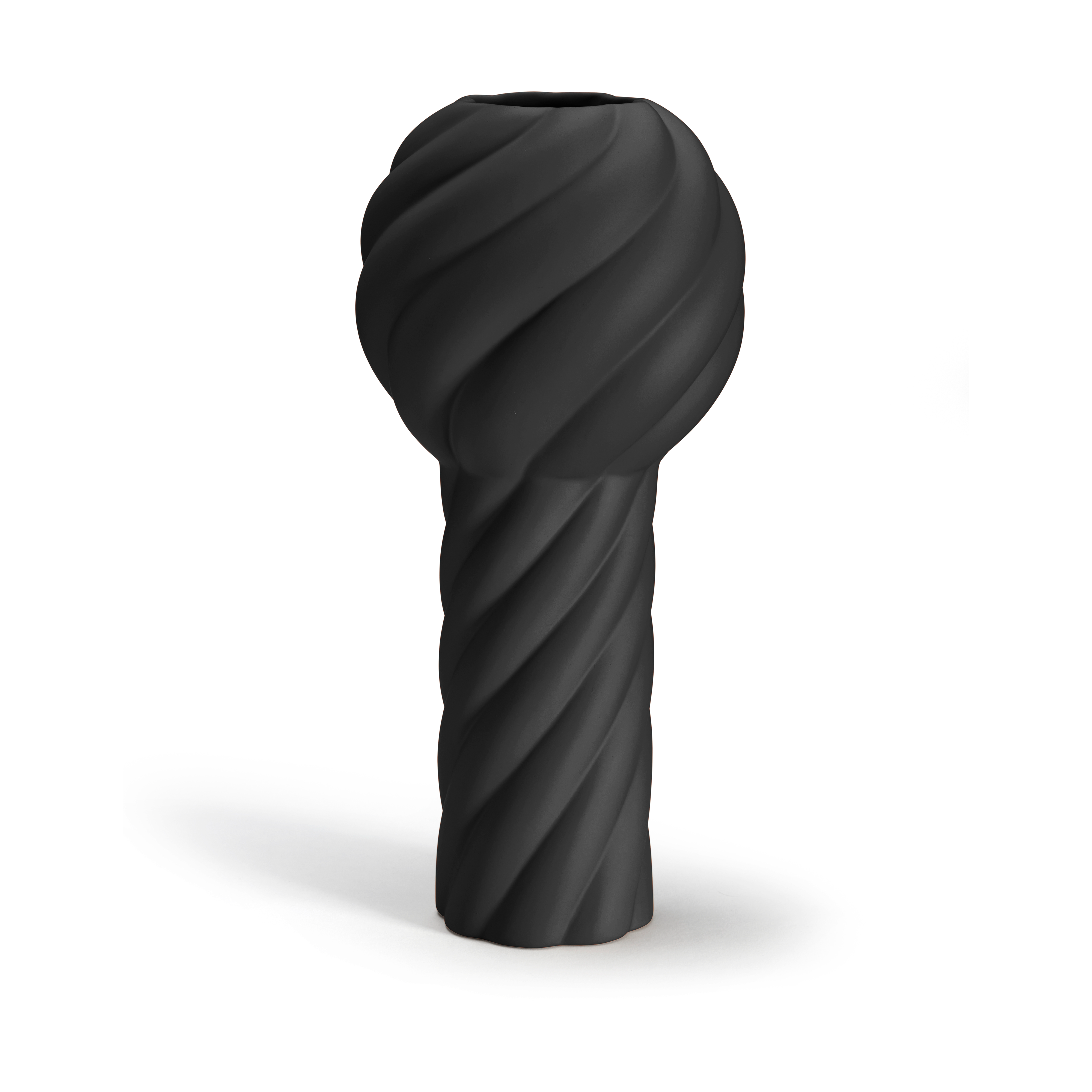 Cooee Design Twist Column Vase 34 cm, Black