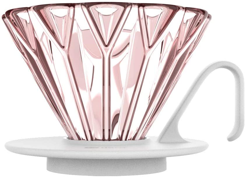 ElephantNum HERO V60 Petal Glass Coffee Dripper Pour Over Size 01 Pink