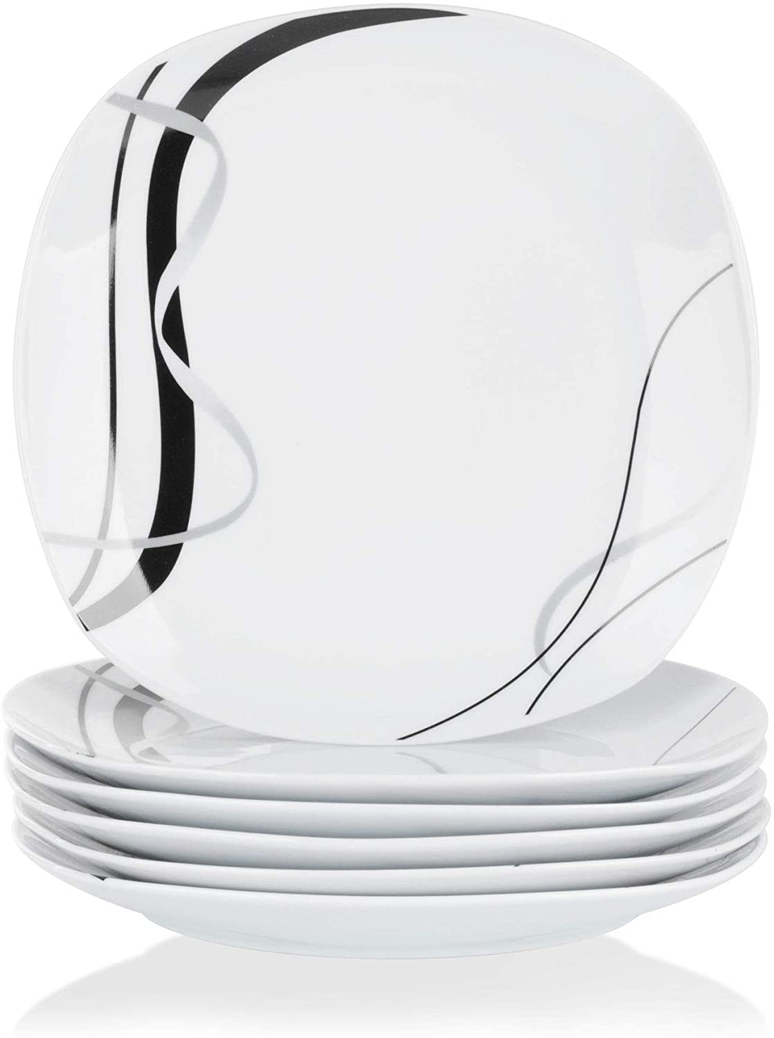 Veweet \'Fiona\' Porcelain Dinner Service Set, 18/36-Piece Crockery Set, 20/40-Piece Breakfast Service Set, 24/48-Piece Dinner Service Set, 30/60-Piece Combi Table Service Set