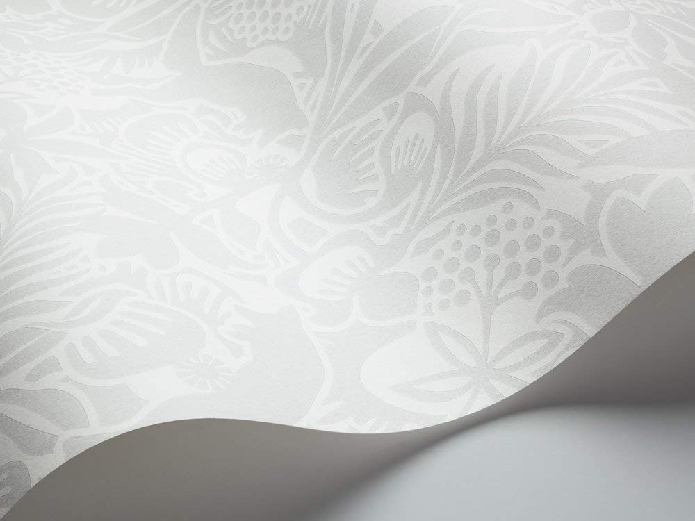 BorasTapeter Hanna Werning 1309 Non-woven Wallpaper Flowers and Foxes Light Grey White