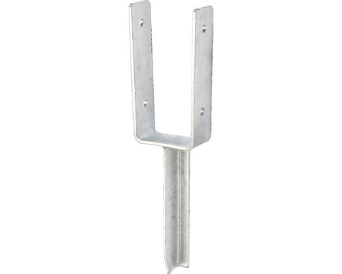 Kaiserthal U-post support with concrete anchor 81 x 200 x 200 mm, hot-dip galvanized, 1 piece