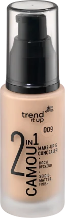 trend !t up Foundation 2in1 concealer nude 009, 30 ml