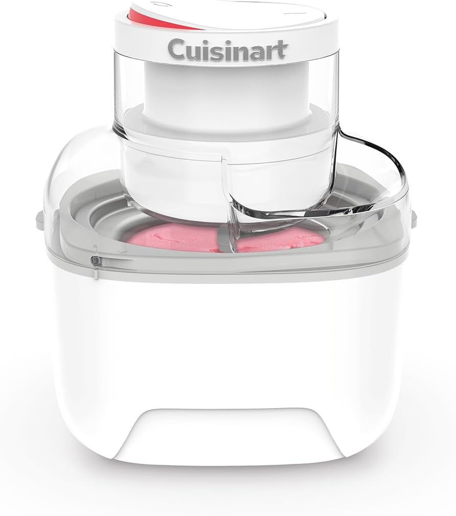 Cuisinart Store Cuisinart Solo Scoops Ice Cream Maker | Homemade Gelato & Ice Cream Maker in 25 Minutes | Sorbet Maker | Frozen Yoghurt Maker | Compact, Space-Saving | 475 ml Mixing Bowl | ICEM10