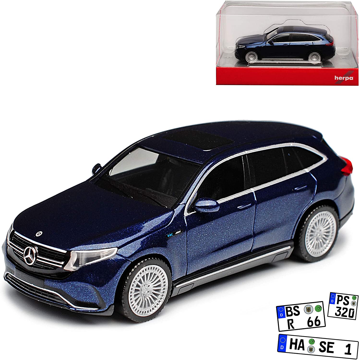 Herpa Mercedes-Benz Mercedes-Benz Eqc N293 Suv Amg Cavansit Blue Metallic From 2019 H0 1/87 Her