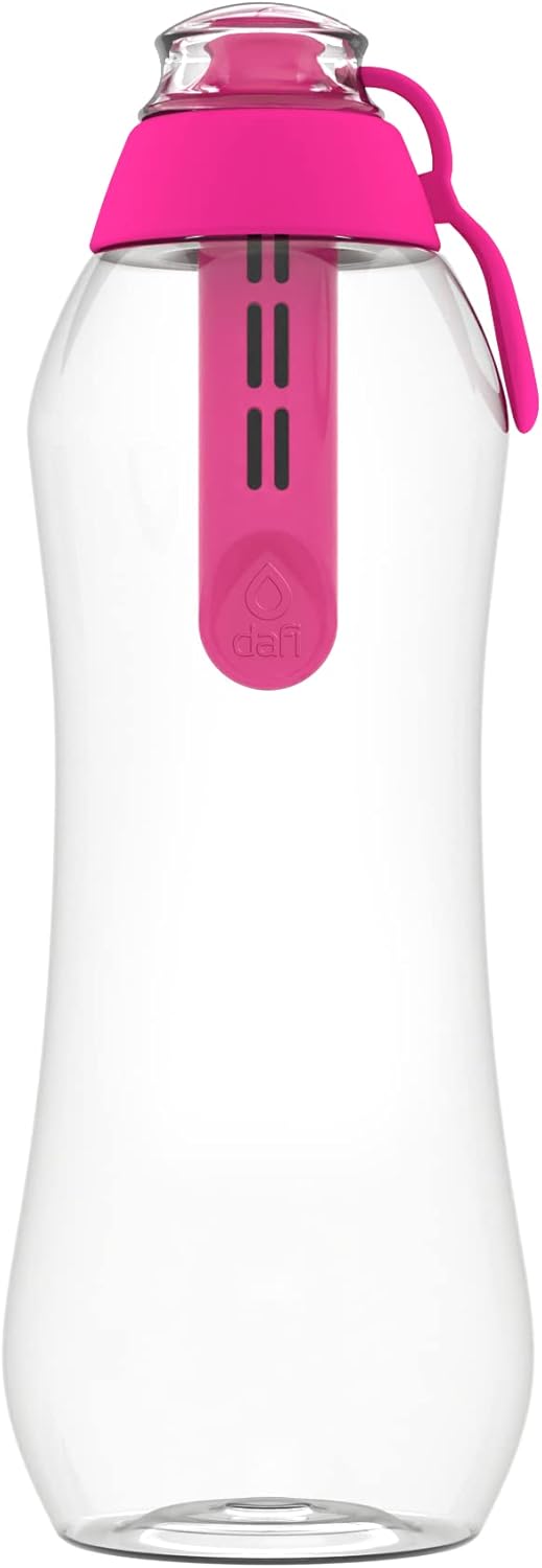 DAFI Water Bottle with Filter, 0.7 L, Water Bottle with Water Filter, BPA-Free, Sports Bottle with Filtered Water for Travel, Filter Bottle Outdoor + Activated Carbon Filter Water Bottle
