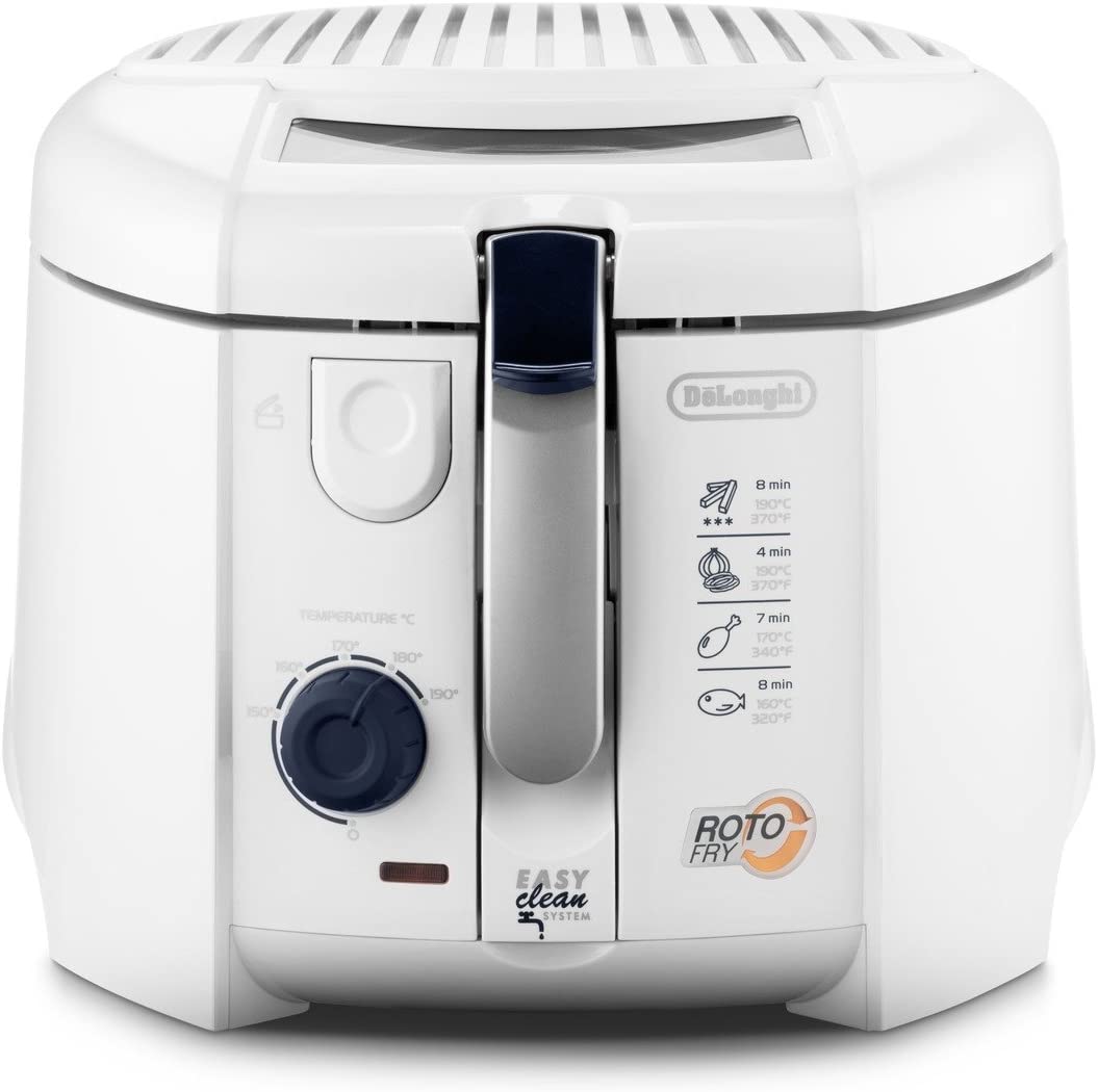 Delonghi F28311.W1 Roto Fry Deep Fryer with Easy Clean System, 1.2 Litre, 1800 Watt - White